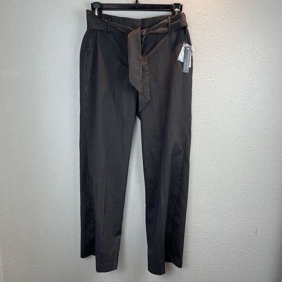NWT Larry Levine Belted Slack Pants Size 10 - Picture 1 of 9